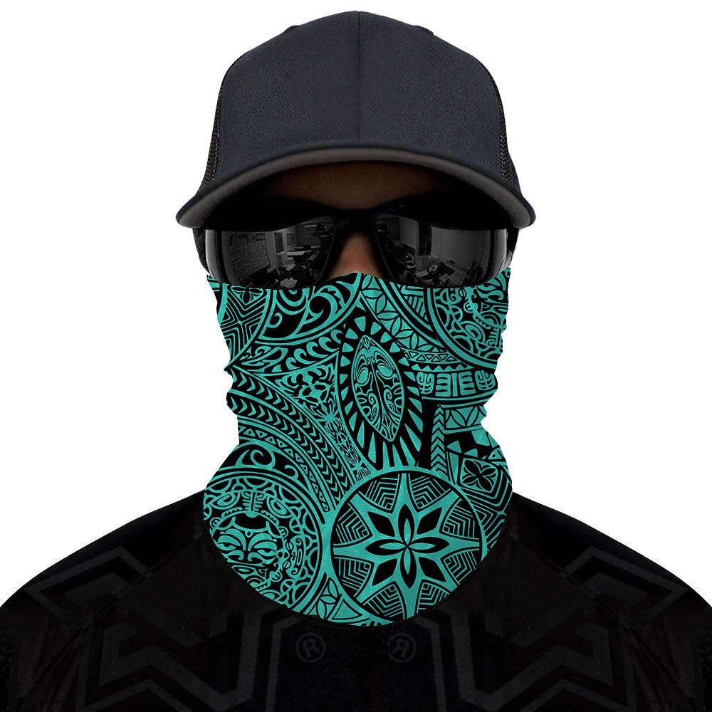 Hawaii Bandana Polynesian Hawaiian Style Tribal Tattoo Turquoise - Polynesian Pride