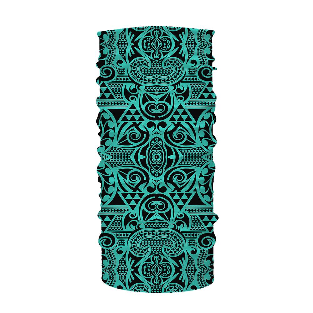 Hawaii Bandana Polynesian Kakau Turtle Turquoise One Size Turquoise - Polynesian Pride