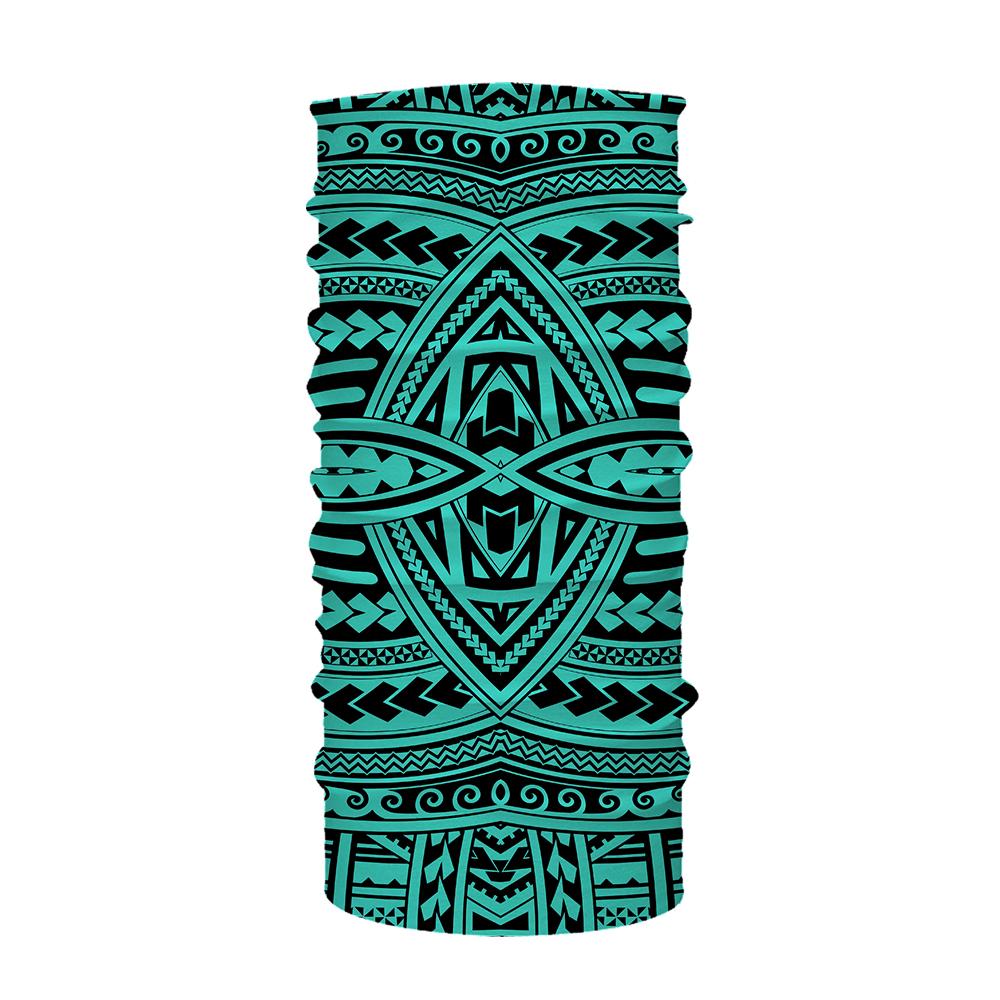 Hawaii Bandana Polynesian Seamless Turquoise One Size Turquoise - Polynesian Pride