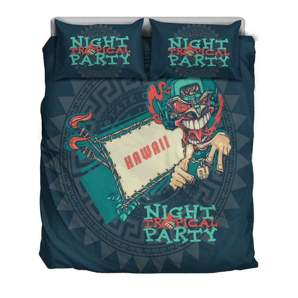 Hawaii Bedding Set - Tiki DJ Party - Polynesian Pride