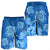 Hawaii Blue Hibiscus Turtle Polynesian Men's Shorts - AH - Polynesian Pride