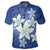 Hawaii Blue Plumeria Polo Shirt - Polynesian Pride