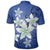 Hawaii Blue Plumeria Polo Shirt - Polynesian Pride