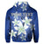 Custom Hawaii Blue Plumeria Hoodie - Polynesian Pride