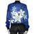 Hawaii Blue Plumeria Bomber Jacket - AH - Polynesian Pride