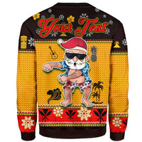 Hawaii Custom Personalised Christmas Sweatshirt - Santa Claus Polynesian Tattoo - Polynesian Pride