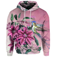 Custom Hawaii Clematis Humming Bird Hoodie - Polynesian Pride