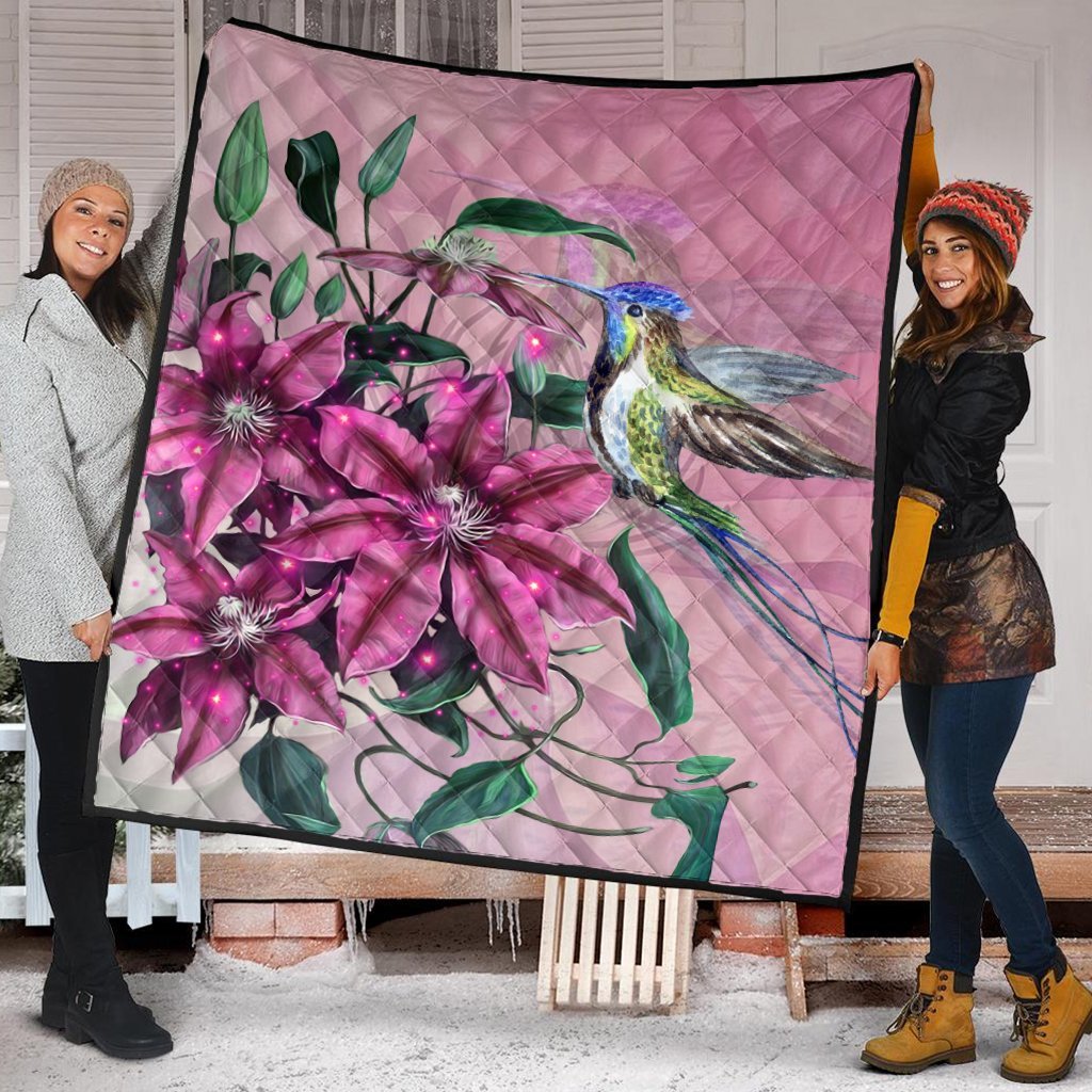 Hawaii Clematis Humming Bird Premium Quilts - AH - Polynesian Pride