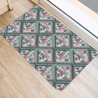 Hawaii Exotic Tropical Flowers In Pastel Colors Hawaii Door Mat - Polynesian Pride