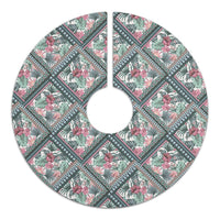 Hawaii Exotic Tropical Flowers In Pastel Colors Tree Skirt - Polynesian Pride