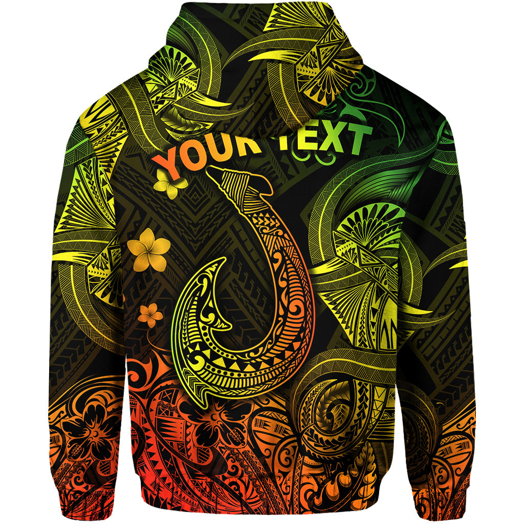 Custom Hawaii Fish Hook Polynesian Zip Hoodie Unique Style Reggae LT8 - Polynesian Pride
