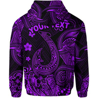 Custom Hawaii Fish Hook Polynesian Zip Hoodie Unique Style Purple LT8 - Polynesian Pride