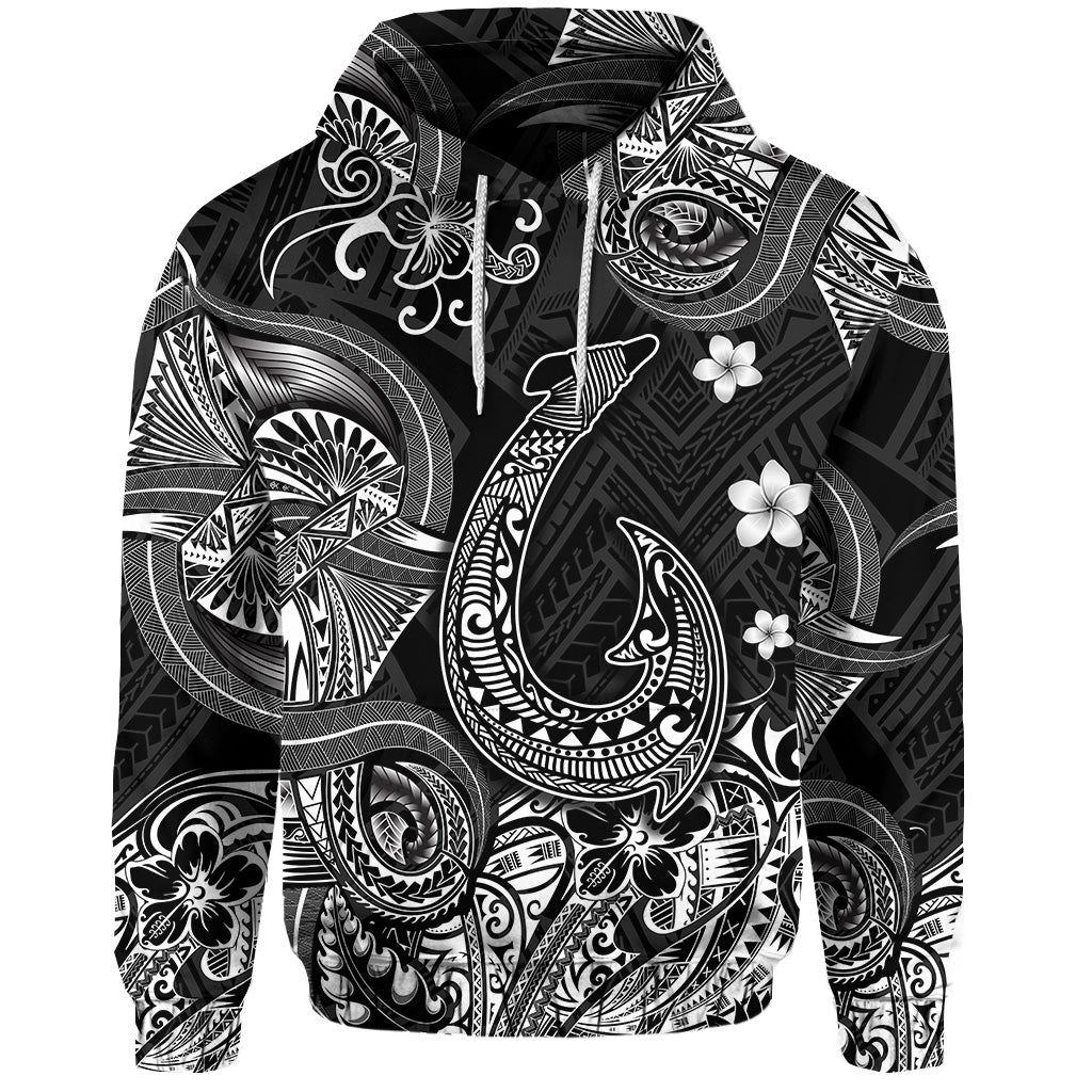 Custom Hawaii Fish Hook Polynesian Hoodie Unique Style Black LT8 - Polynesian Pride