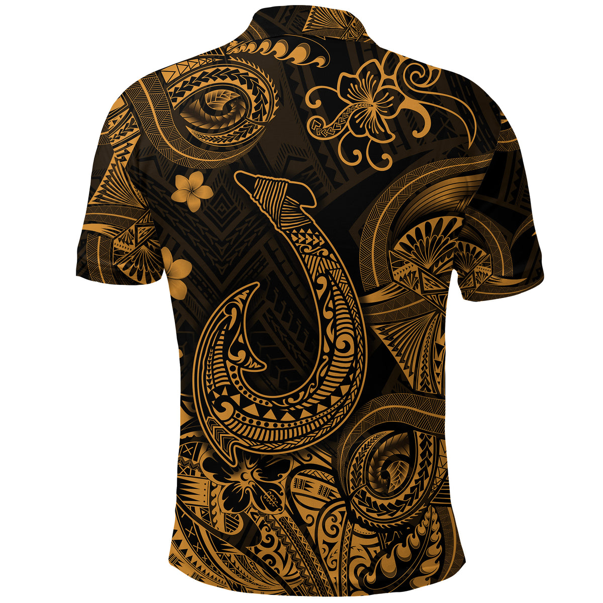 Hawaii Fish Hook Polynesian Polo Shirt Unique Style Gold LT8 - Polynesian Pride