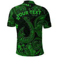 Custom Hawaii Fish Hook Polynesian Polo Shirt Unique Style Green LT8 - Polynesian Pride