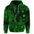 Custom Hawaii Fish Hook Polynesian Zip Hoodie Unique Style Green LT8 - Polynesian Pride