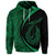 Custom Hawaii Fish Hook Polynesian Hoodie Circle Style Green - Polynesian Pride