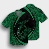 Hawaii Fish Hook Polynesian Hawaiian Shirt - Circle Style Green - AH - Polynesian Pride