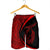 Hawaii Fish Hook Polynesian Men's Shorts - Circle Style Red - AH - Polynesian Pride