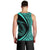 Hawaii Fish Hook Polynesian Tank Top - Circle Style Turquoise - AH - Polynesian Pride