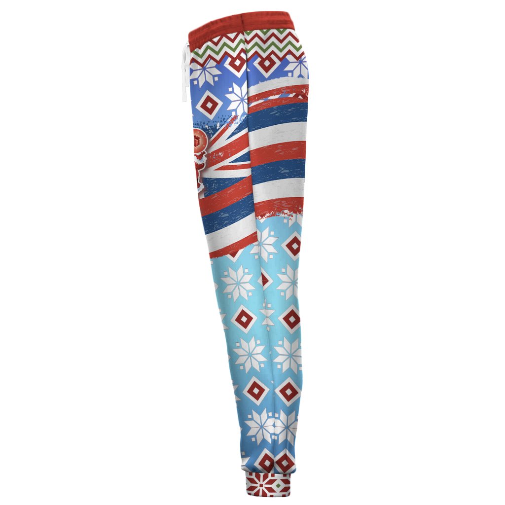 Hawaii Flag Santa Claus Pattern Christmas Jogger Pants - Noel Style - AH - Polynesian Pride