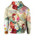 Custom Hawaii Floral Turtle Hoodie Beige - Polynesian Pride