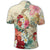 Hawaii Floral Turtle Polo Shirt Beige - Polynesian Pride