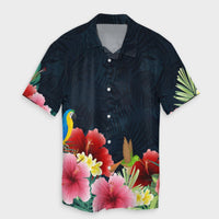 Hawaii Forest Hibiscus Hawaiian Shirt - AH Unisex Black - Polynesian Pride