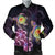 Hawaii Galaxy Turtle Hibiscus Bomber Jacket - AH Black Unisex - Polynesian Pride