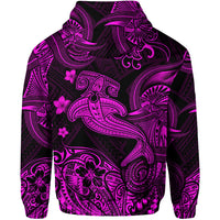 Hawaii Hammer Shark Polynesian Zip Hoodie Unique Style Pink LT8 - Polynesian Pride