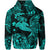 Custom Hawaii Hammer Shark Polynesian Zip Hoodie Unique Style Turquoise LT8 - Polynesian Pride