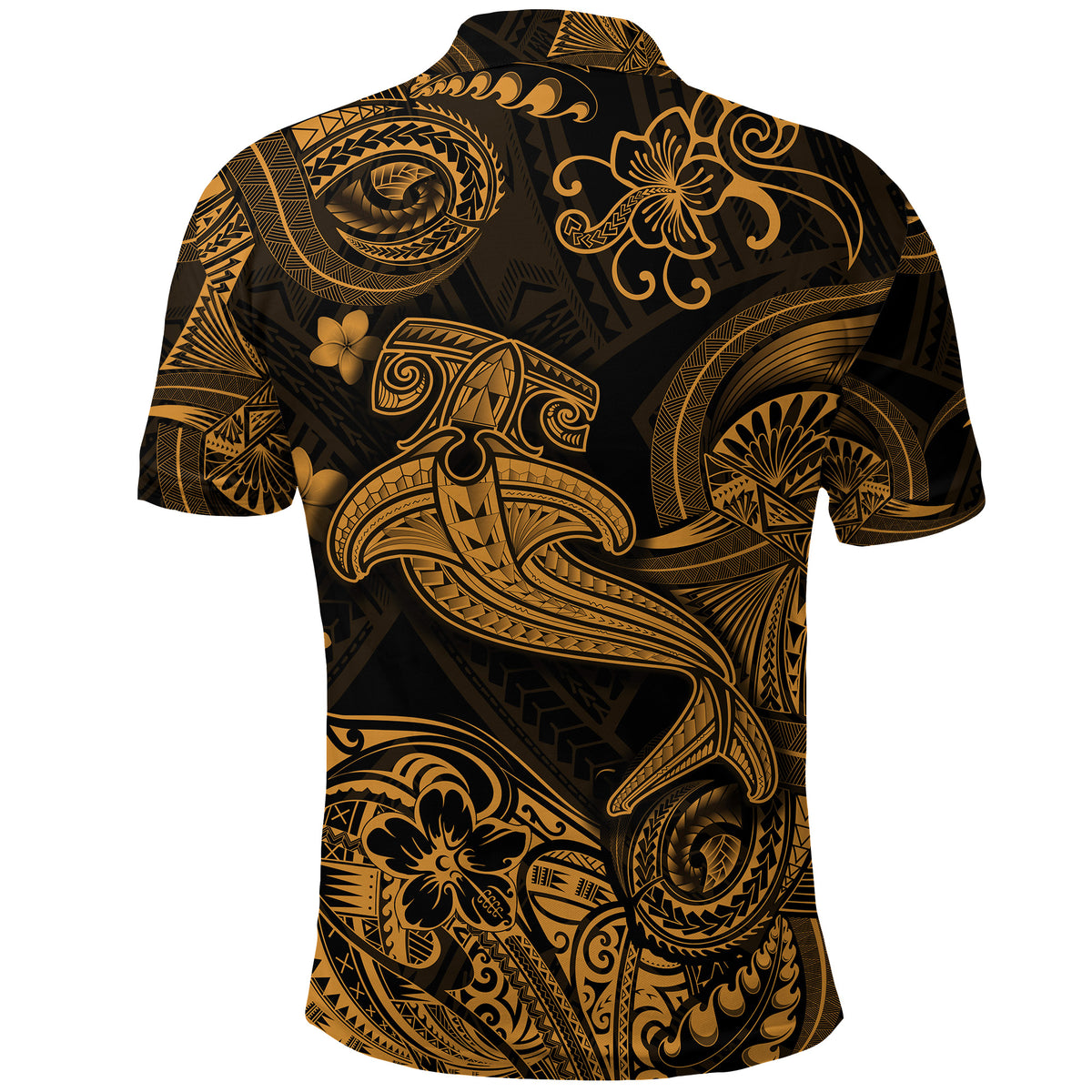 Hawaii Hammer Shark Polynesian Polo Shirt Unique Style Gold LT8 - Polynesian Pride