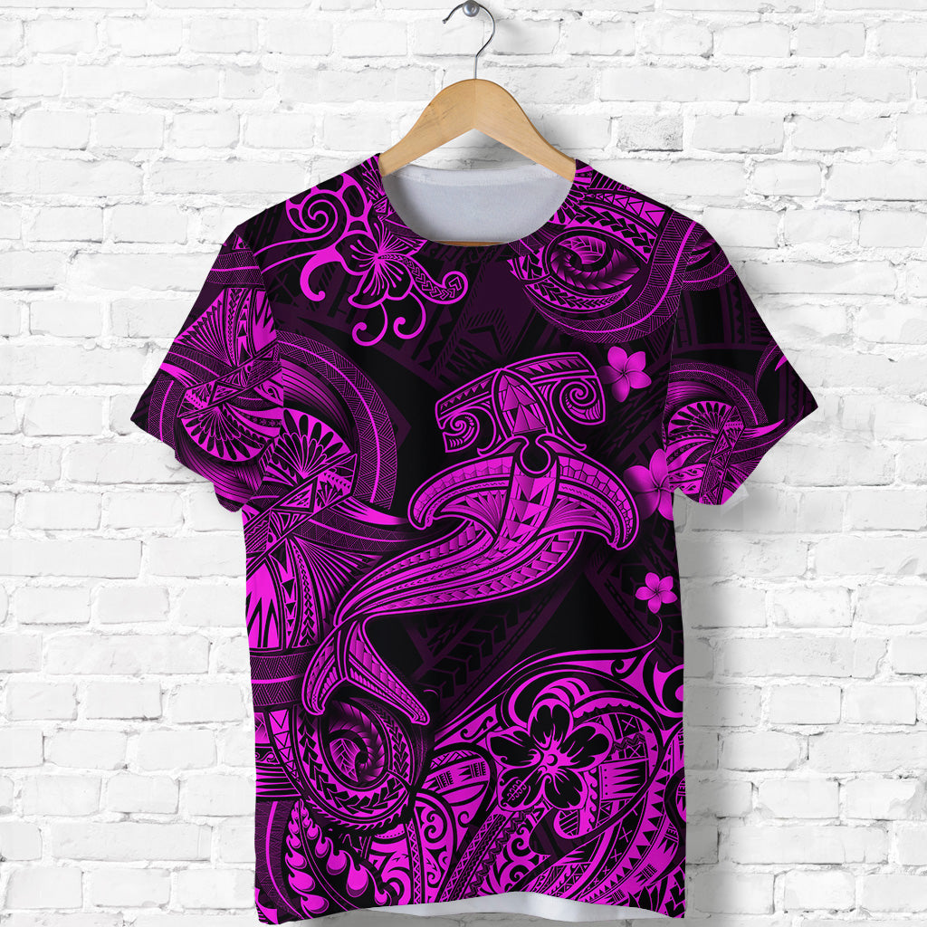 Custom Hawaii Hammer Shark Polynesian T Shirt Unique Style Pink LT8 - Polynesian Pride
