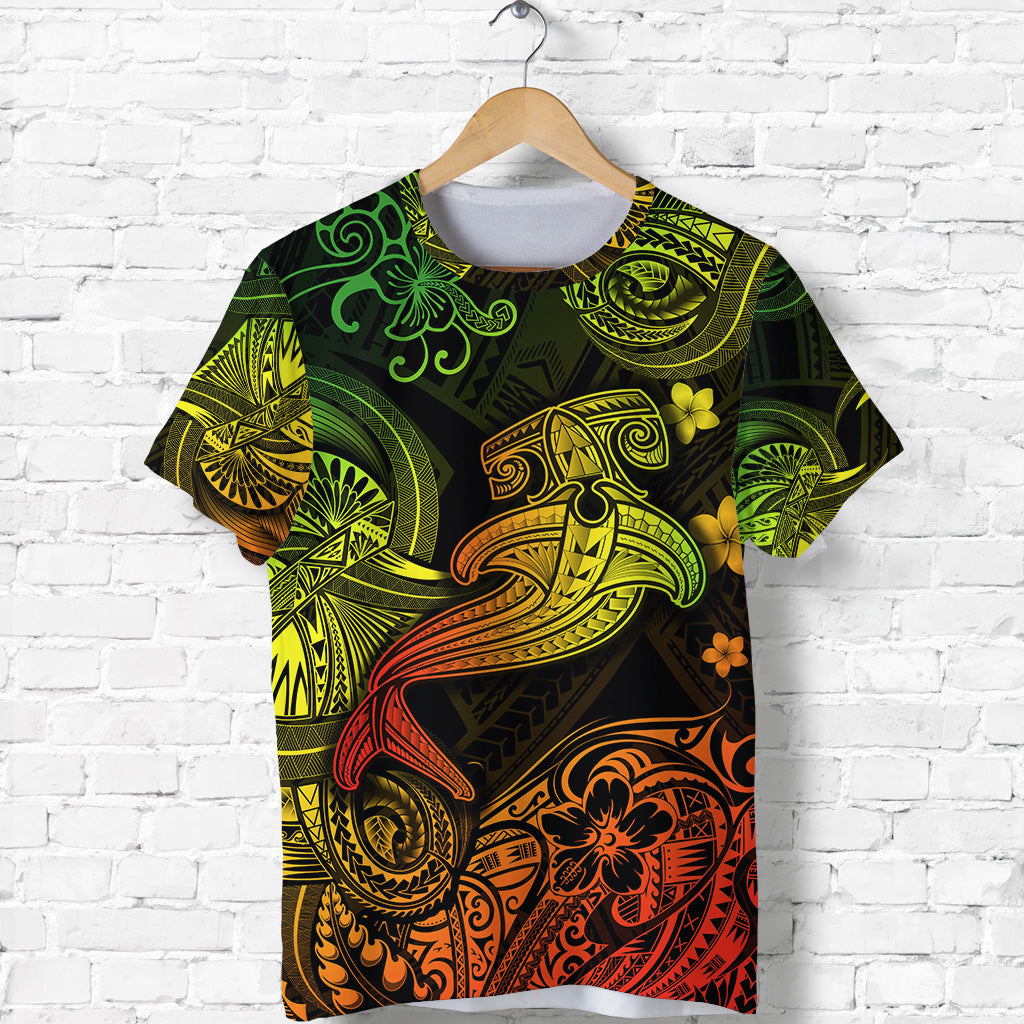 Custom Hawaii Hammer Shark Polynesian T Shirt Unique Style Reggae LT8 - Polynesian Pride