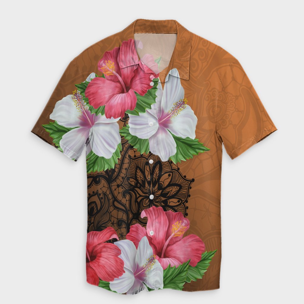 Hawaii Hibiscus Flower Polynesia Hawaiian Shirt - AH Unisex Black - Polynesian Pride