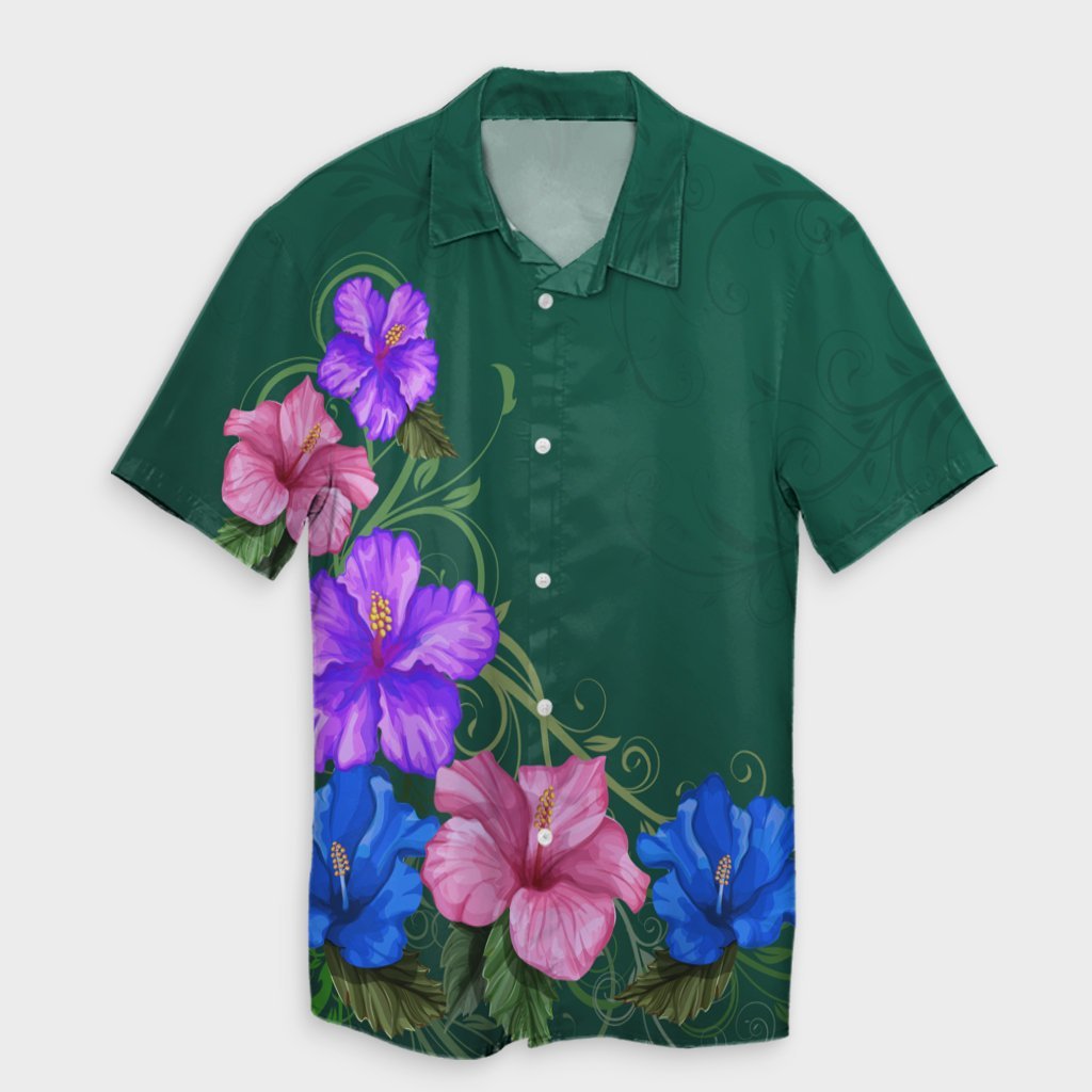Hawaii Hibiscus Origin Hawaiian Shirt - AH Unisex Black - Polynesian Pride