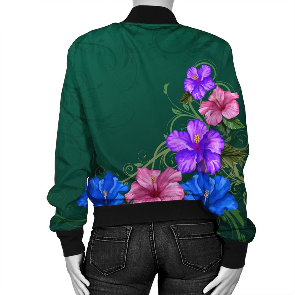 Hawaii Hibiscus Origin Bomber Jacket - AH - Polynesian Pride