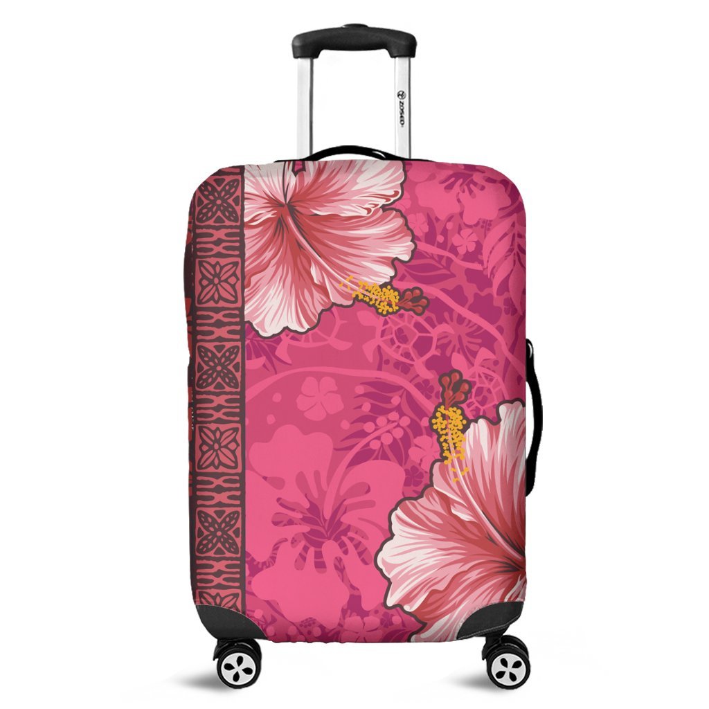 Hawaii Hibiscus Pattern Luggage Covers - AH Black - Polynesian Pride