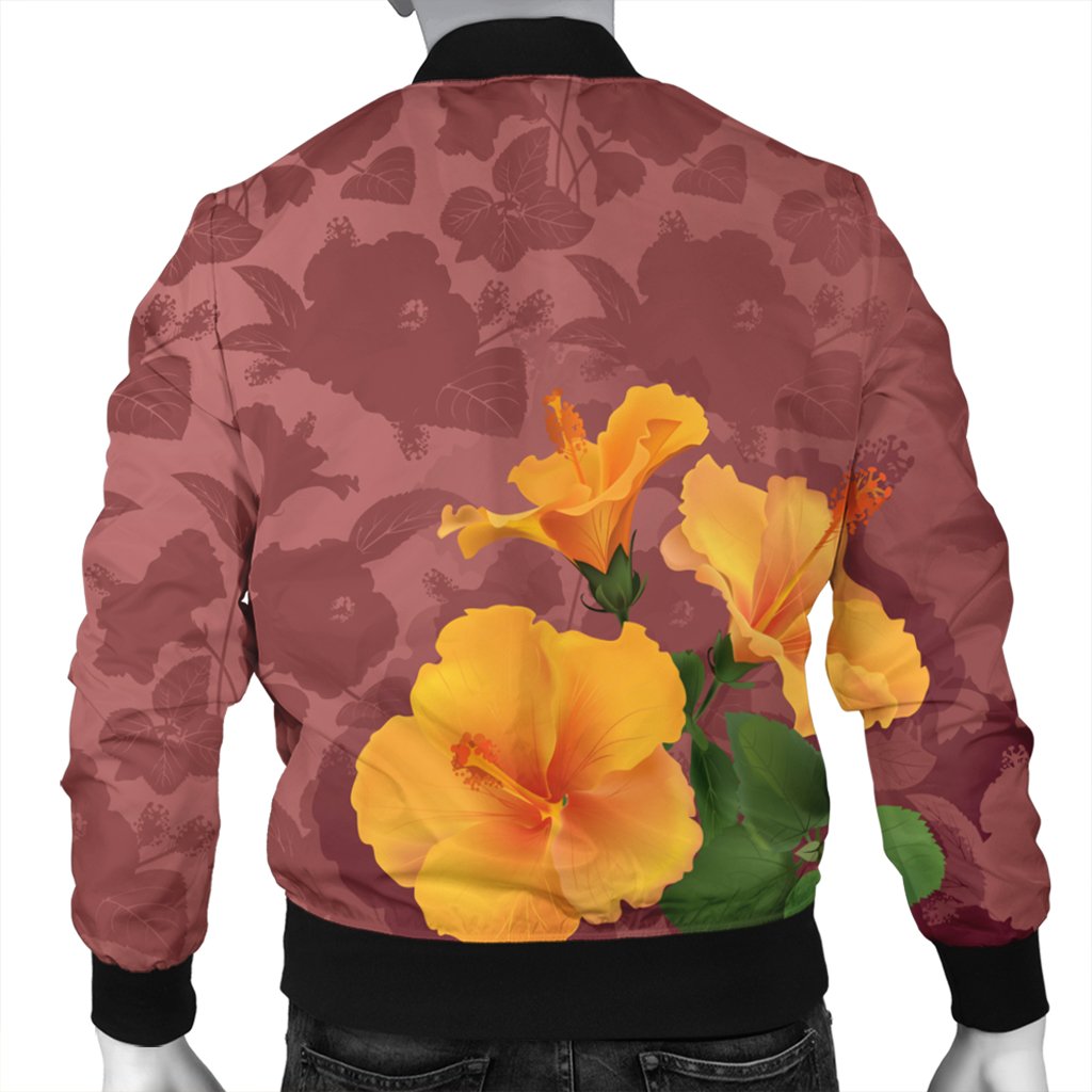 Hawaii Hibiscus Pink Bomber Jacket - AH - Polynesian Pride