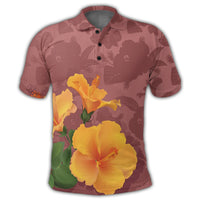 Hawaii Hibiscus Pink Polo Shirt - Polynesian Pride
