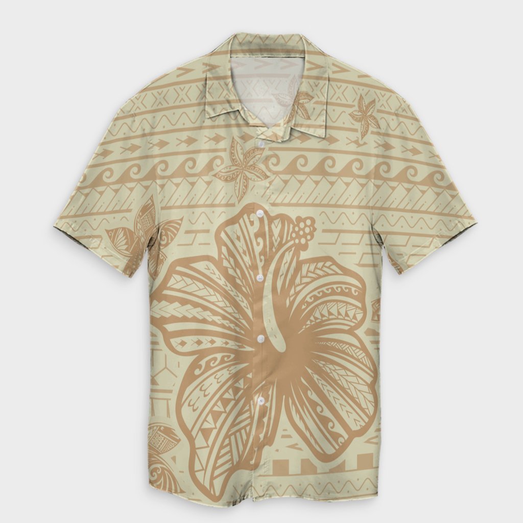 Hawaii Hibiscus Plumeria Kanaka Polynesian Vintage Hawaiian Shirt - AH Unisex Black - Polynesian Pride