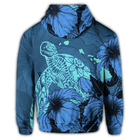Hawaiian Hibiscus Turtle Hoodie - Polynesian Pride