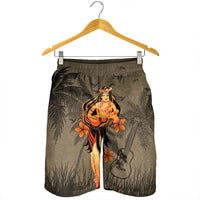 Hawaii Hula Girl Ukulele Plumeria Men's Shorts - AH - Polynesian Pride