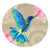 Hawaii Humming Bird Hibiscus Polynesian Round Carpet - AH Round Carpet Luxurious Plush - Polynesian Pride