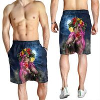 Hawaii Kanaka Colorful Hula Girl Men's Shorts - Dinh Style - Polynesian Pride