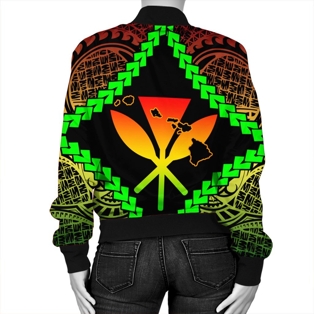 Hawaii Kanaka Kakau Polynesian Bomber Jacket - AH - Polynesian Pride