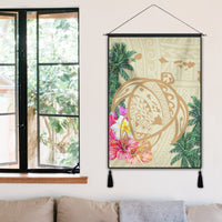 Hawaii Kanaka Maoli Polynesian Flowers Turtle Hanging Poster - AH - Polynesian Pride