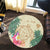 Hawaii Kanaka Maoli Polynesian Flowers Turtle Round Carpet - AH - Polynesian Pride