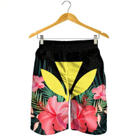 Hawaii Kanaka Tropical Hibiscus Men's Shorts - AH - Polynesian Pride