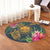 Hawaii Kanaka Turtle Hibiscus Plumerian Polynesia Round Carpet - Alena Style - AH - Polynesian Pride